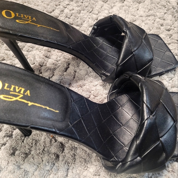 Forever 21 Black Open Toe Heel 8.5 - Picture 2 of 3